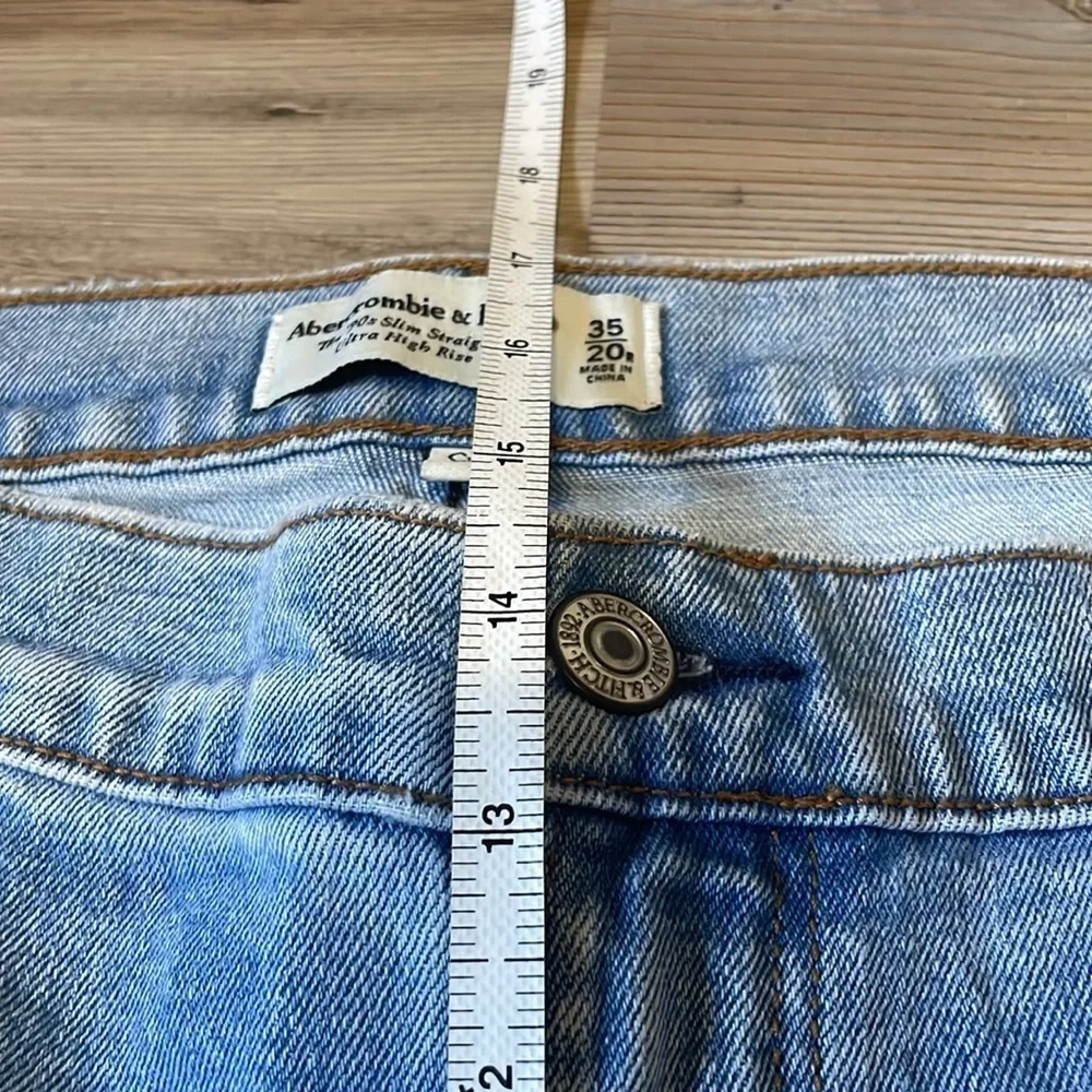 Abercrombie & Fitch Curve Love 90s Slim Straight Jean High Rise Plus 20R NEW